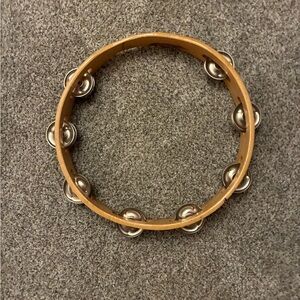 Natural Wood Tambourine
